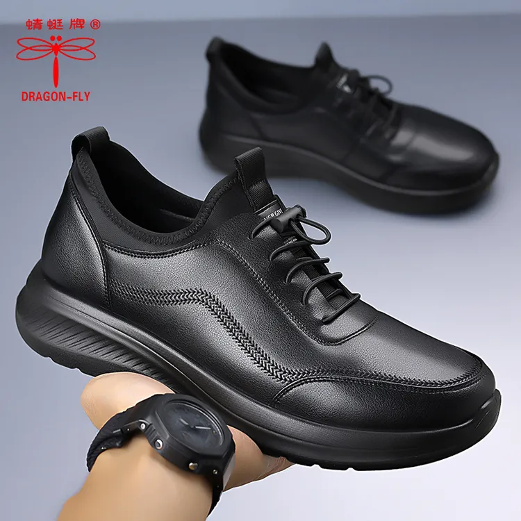 蜻蜓牌正品男款爆款2025新款真皮软底休闲男鞋秋冬百搭工作男鞋