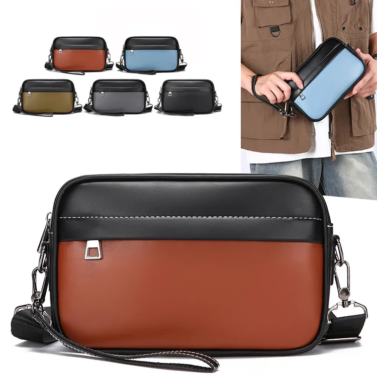 男士单肩简约潮流休闲背包男款旅行包男士特大号斜挎包百搭防水