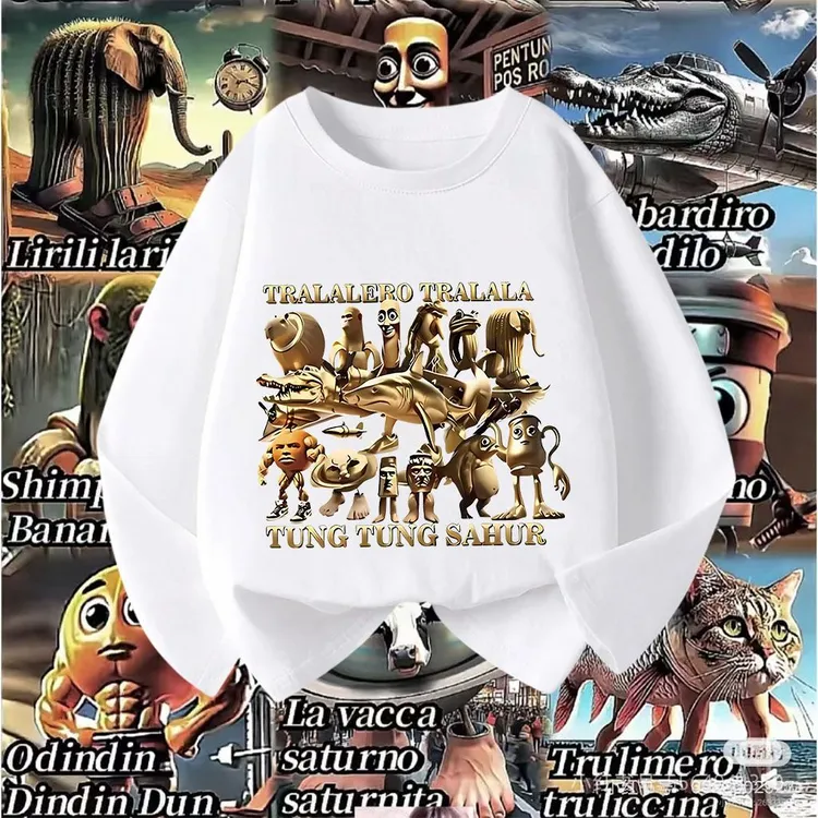 黄金版儿童山海经长袖外穿儿童童装新款潮牌周边男童秋季长袖上衣