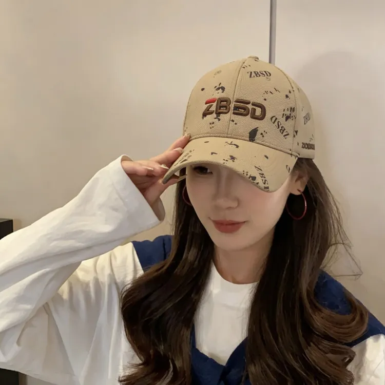 左比诗盾棒球帽春季圆顶高颜值外出帽子字母刺绣帽子遮阳帽