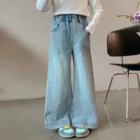 女童牛仔裤春装2025新款洋气小女孩春秋款直筒裤子KZ-11630