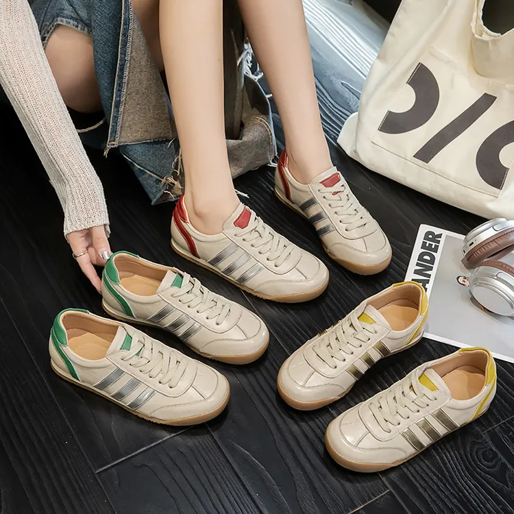 低帮休闲德训鞋平底鞋子潮鞋时尚春季时尚休闲鞋圆头 8198