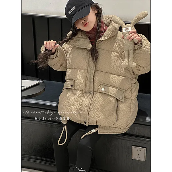 K22220孙小美女童冬装羽绒服中长款外套女孩加厚衣服