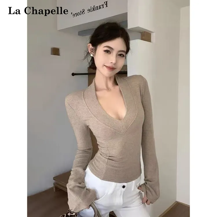 La Chapelle/拉夏贝尔【大额优惠限量1000件】内搭绝美修身长袖打底