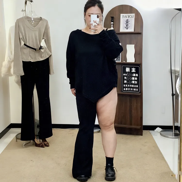 叮叮家【腿精2.0】新款高腰显瘦梨形美式西装马蹄微喇裤