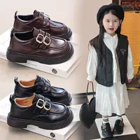 女童鞋子儿童公主小皮鞋2025新款春秋款秋季女孩英伦黑色乐福单鞋