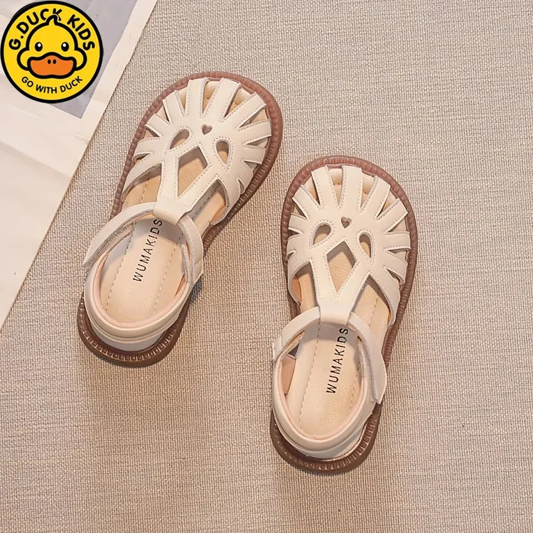 G.DUCKKIDS小黄鸭女童夏款软底凉鞋2025新款百搭中大童女孩公主鞋