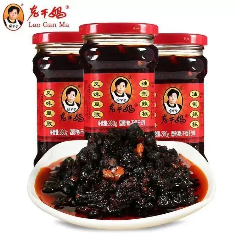 老干妈风味豆豉油辣椒280g贵州特产辣椒酱拌饭酱拌面调味料