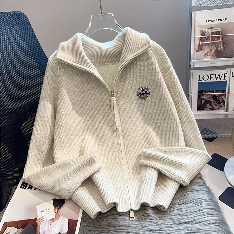 5085气质百搭毛衣针织开衫女新款外搭洋气小个子上衣针织纯色