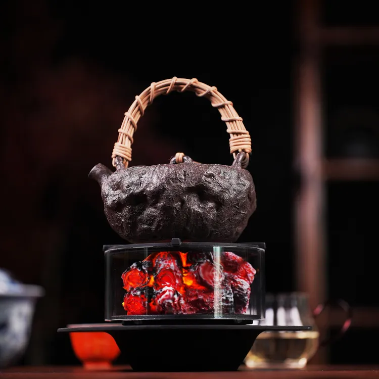 【真石英观火炉】盘炉烤茶炉煮茶炉铸铁炭炉酒精炉壶承茶具复古