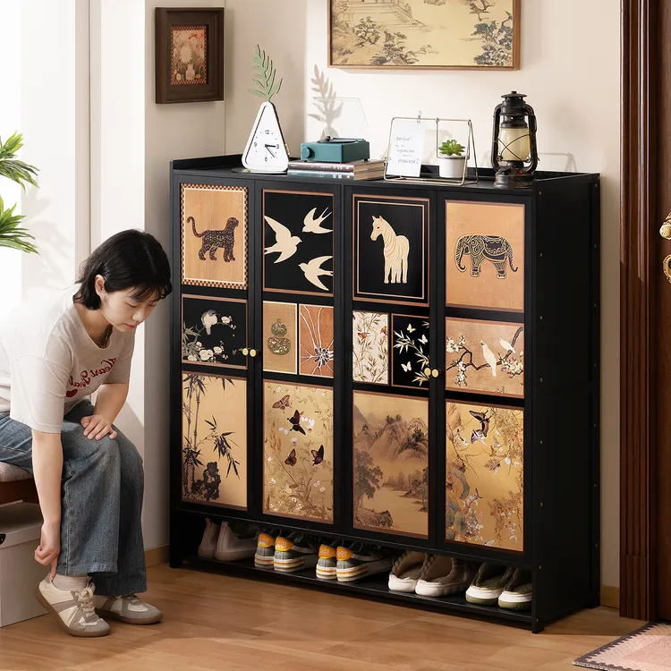 鞋柜家用门口入户收纳柜一体靠墙走廊鞋架子多层2025新款爆款高档
