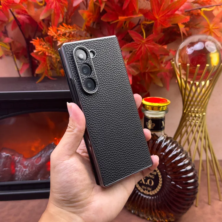 适用三星zfold7手机壳zfold56翻盖磁吸皮套W24W25心系天下商务男