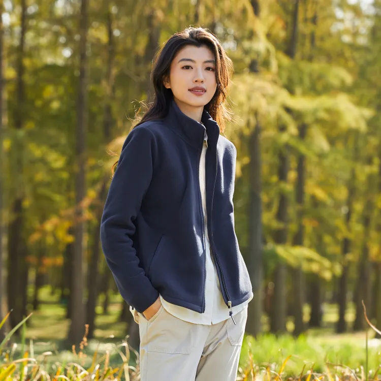 【店长自留】AIGLE艾高春秋冬两穿运动时尚全拉抓绒衣C200女BE08