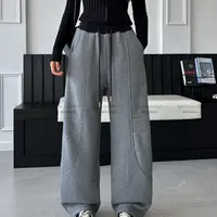 SY潮童 99052贝壳微弯刀一体绒针织裤