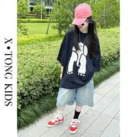 【X•TONG】小吉象前后印花宽松百搭T恤 8070