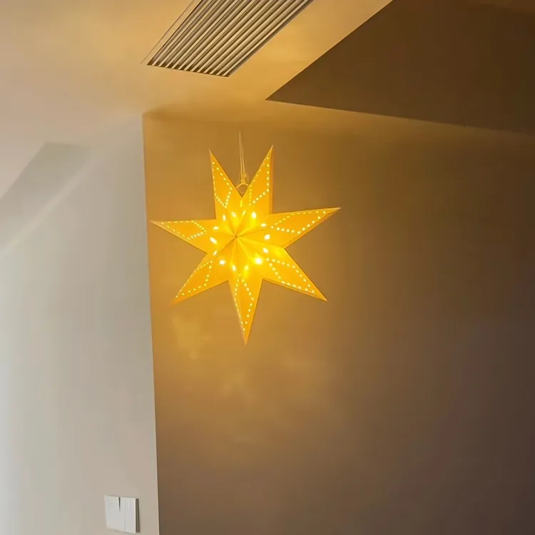 【圣诞必备】星星装饰灯圣诞节居家场景布置圣诞七芒星吊灯汽车挂件