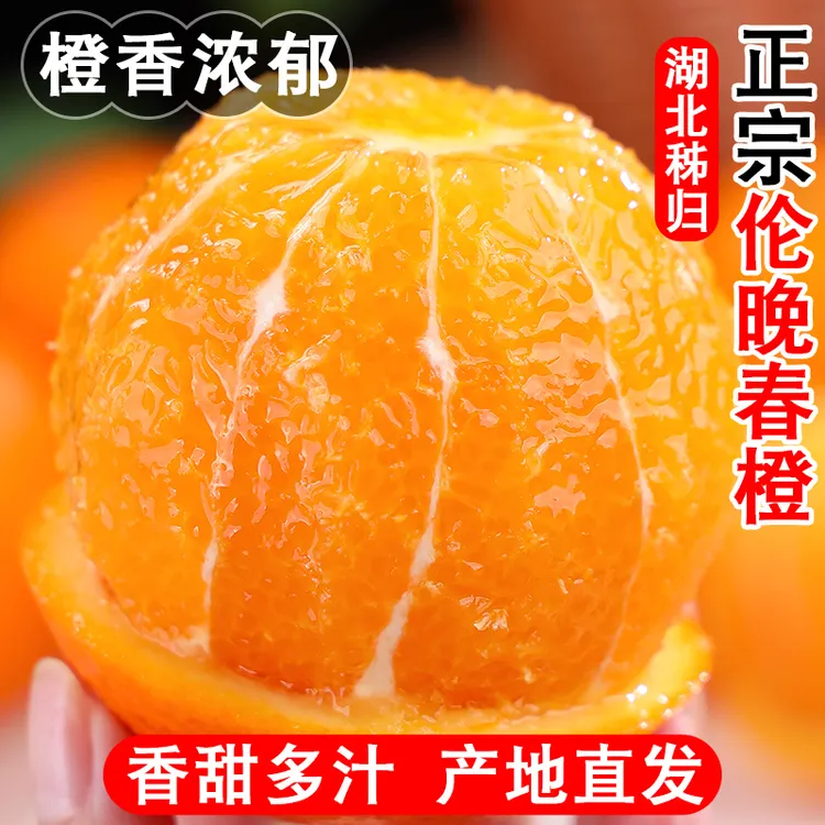 【爆甜】正宗伦晚脐橙橙子3/5/9斤香甜多汁皮薄应季新鲜水果商品图