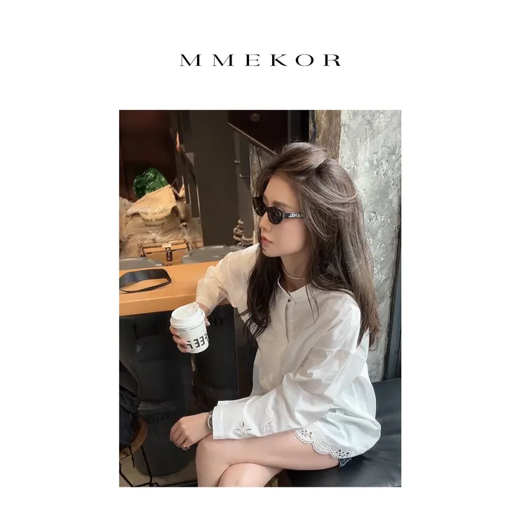 MMEKOR“岸芷汀兰”衬衫 2025新款静奢老钱风气质上衣 89625