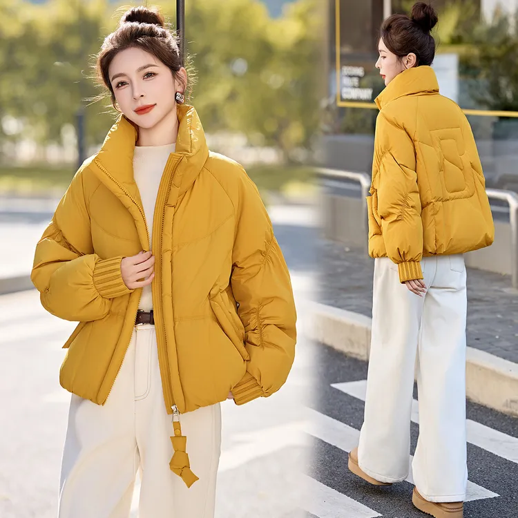 短款加绒加厚款长袖女厚款白鸭绒羽绒服外套2025秋冬新款时尚休闲