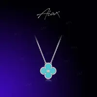 AIAX 925银 镀K金五一新品【浪漫阿罕布拉】轻奢四叶项链TSJ9407