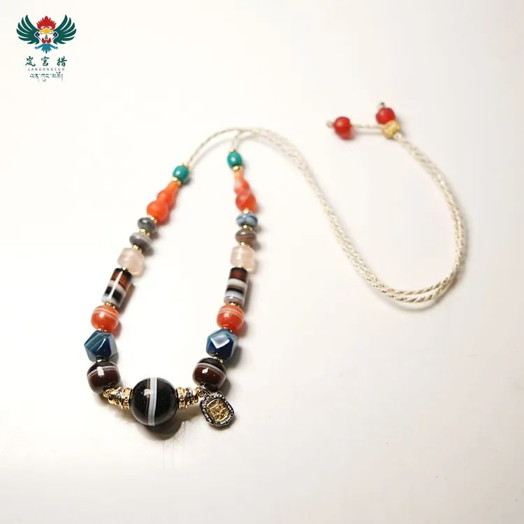 岚宫措｜一线天珠项链 G032