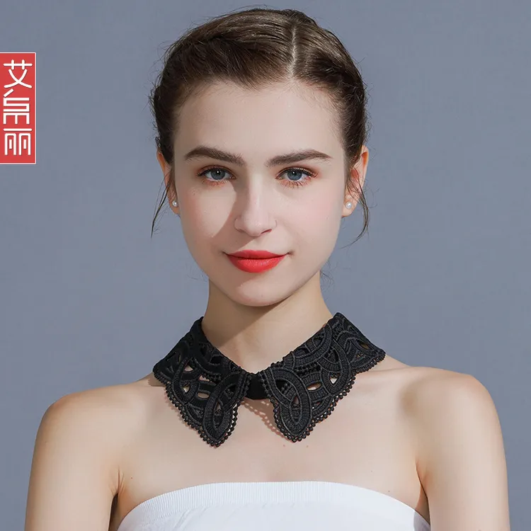 白色衬衫假领子女蕾丝节约领多功能衬衫毛衣装饰假领子女百搭假领