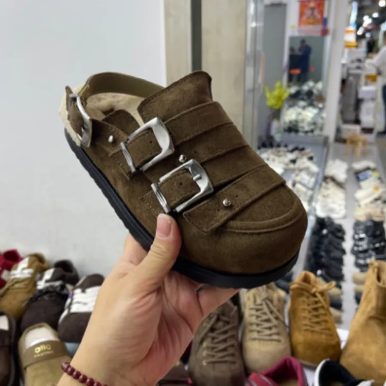 厚底增高保暖2025早秋新款时尚勃肯鞋百搭包头拖鞋女鞋