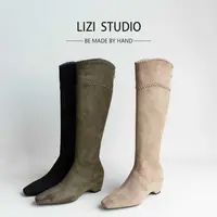 【栗子】5cm瘦瘦靴显腿瘦时尚编织内增高弹力瘦瘦靴