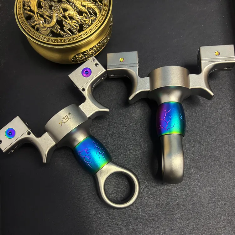 火狼弹弓时来运转钛合金移动弓门弹弓高精度扁皮成人户外大威力