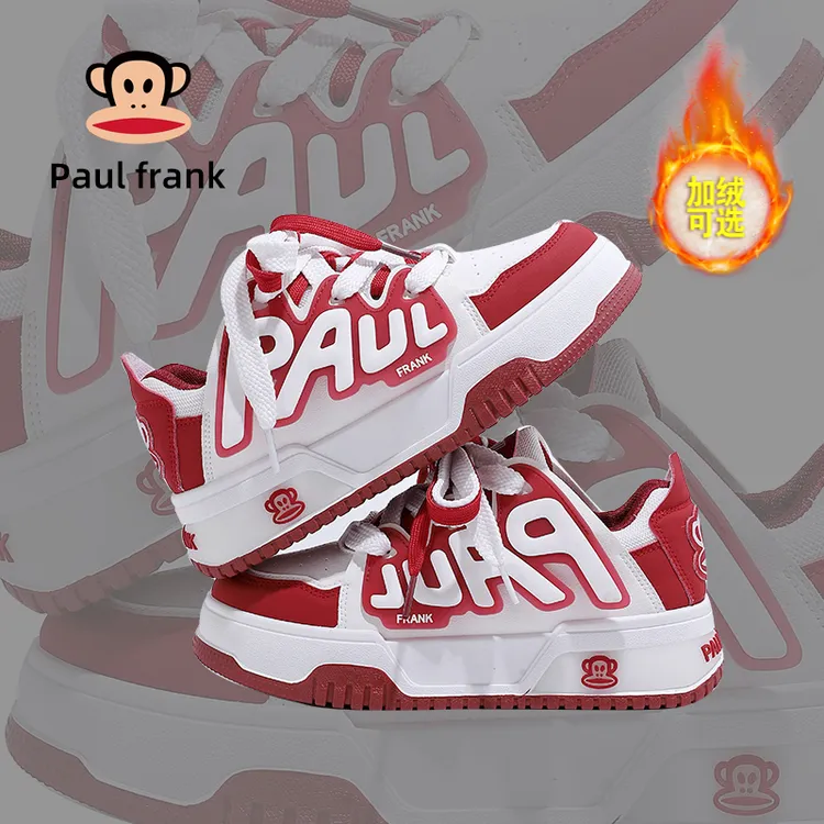 大嘴猴运动鞋女红色板鞋2025秋季新款休闲鞋百搭情侣潮鞋增高韩版