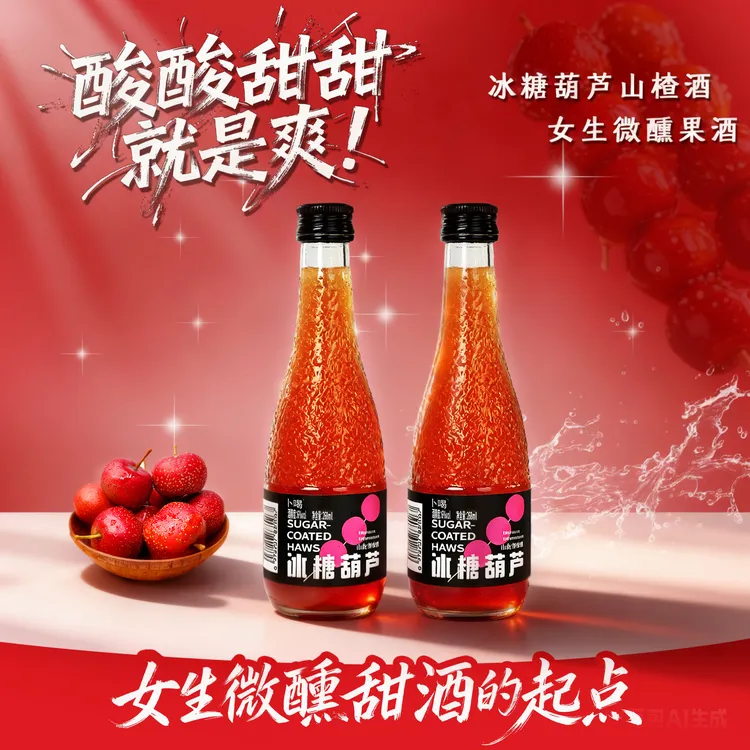 冰糖葫芦酒山楂酒 【女生微醺小酒果酒】酸甜可口好喝的酒 