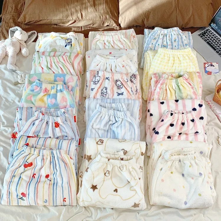 大码遛弯裤｜200斤胖MM大码加绒家居裤睡裤宽松保暖卡通裤子