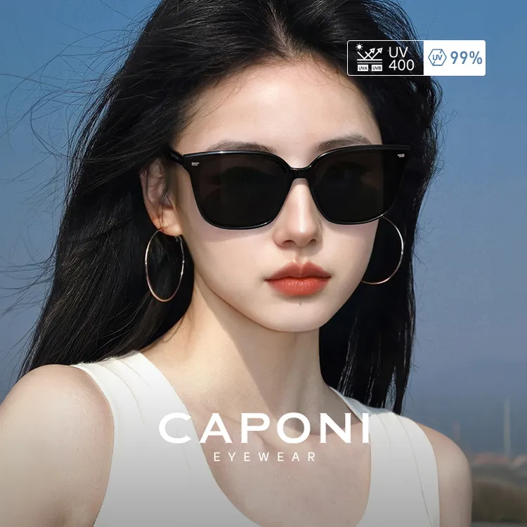 CAPONI偏光太阳镜女款2025新款高级感大脸显瘦黑超墨镜男款开车用