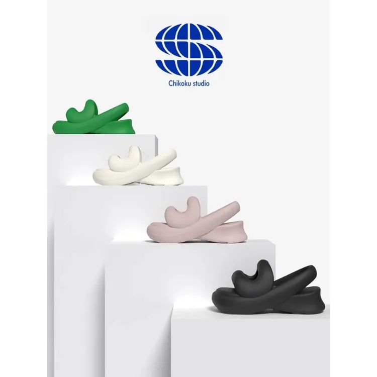 半糖厚底洞洞鞋女夏时尚外穿防滑软底增高通勤办公室凉鞋