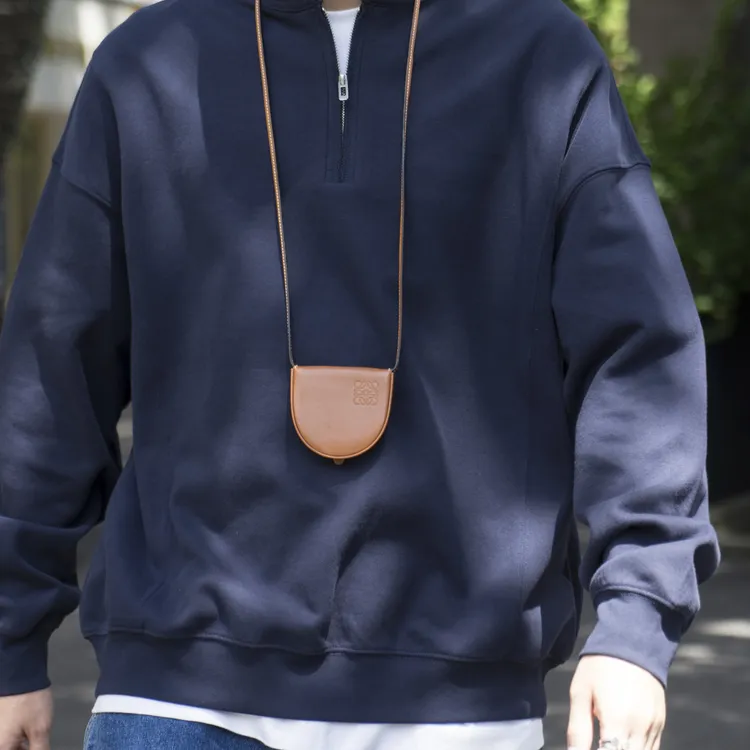 LABSTORE 重磅日系复古纯色半拉链卫衣宽松休闲百搭秋冬上衣