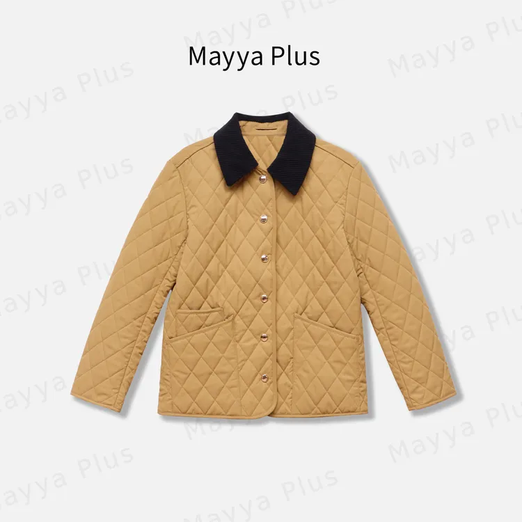 【英伦风】Mayya Plus麦芽定制气质显瘦流光风棉衣32536933