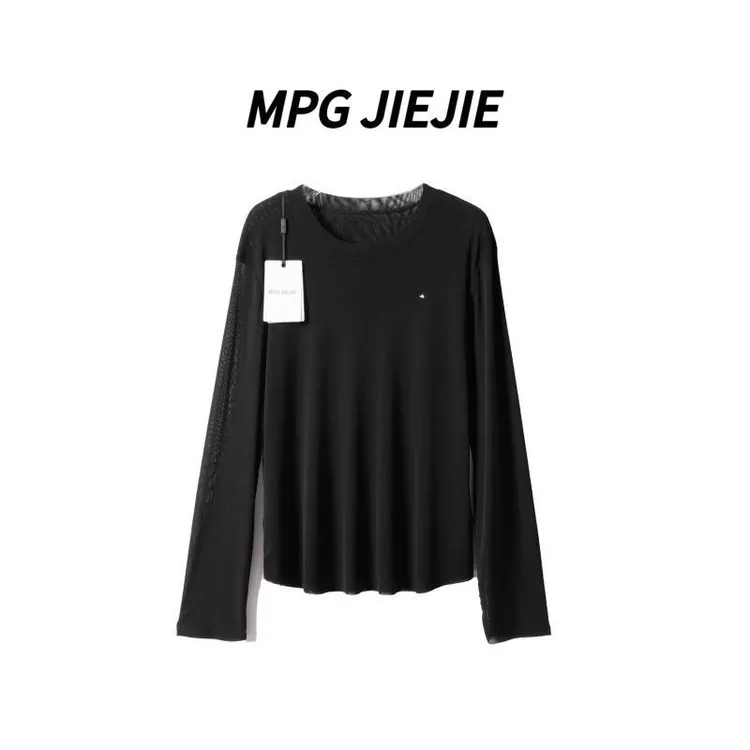 MPG JIEJIE【三克拉】大码早秋薄款长袖针织衫
