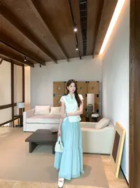 EIA一尧【霜花记半裙】气质慵懒半裙显瘦百搭韩系蛋糕裙松紧腰长裙