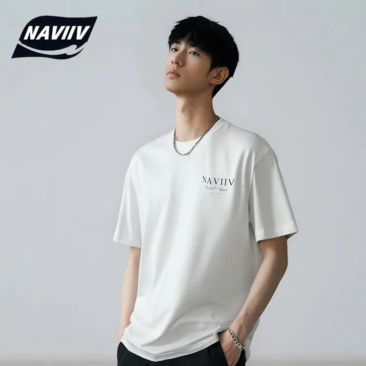 圆领夏季春季上班青春活力T恤印花潮流情侣简约半袖纯棉百搭短袖