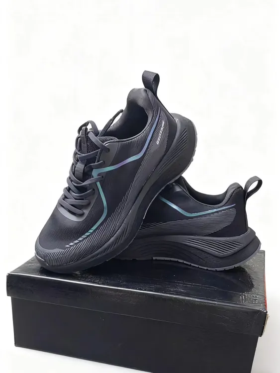 舒适秋季男夜影风行跑步鞋休闲系带减震女鞋云曦慢跑车缝线公路