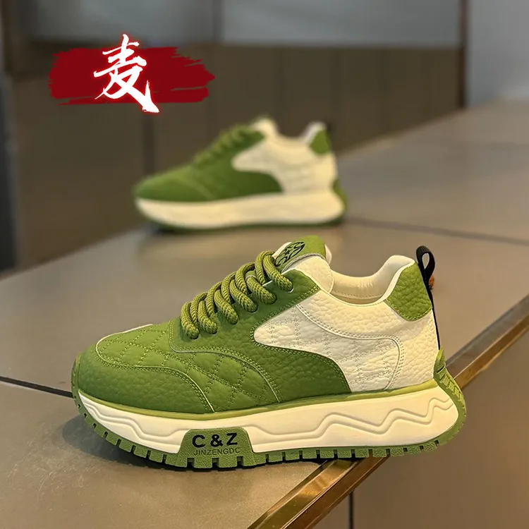 欧洲站阿甘男鞋冬季2025新款潮流百搭运动休闲跑步厚底增高老爹鞋