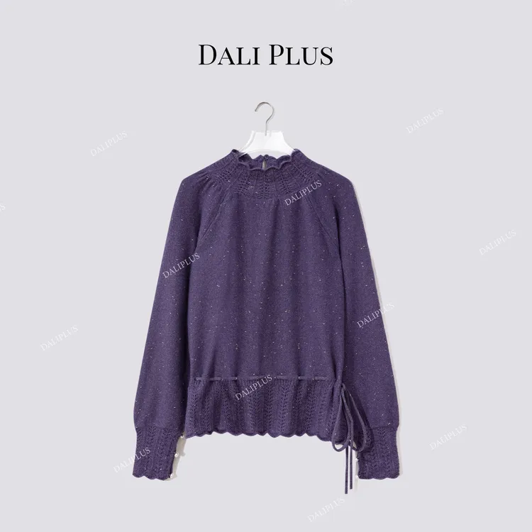 DALI PLUS‘抽绳编织毛衣”山羊绒羊毛混纺款针织女装-D5MM3434-2