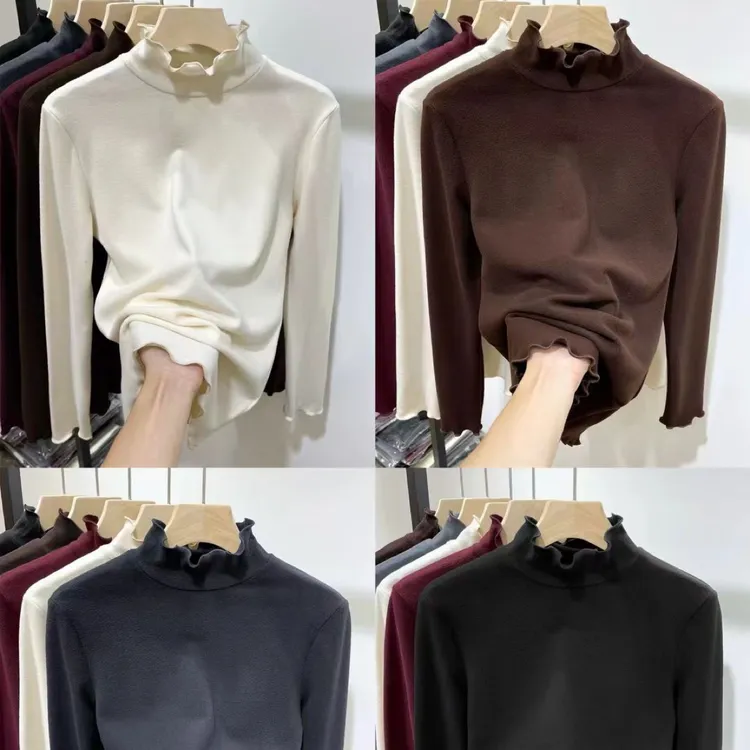 9173款德绒双面绒长袖百搭半高领130-220斤