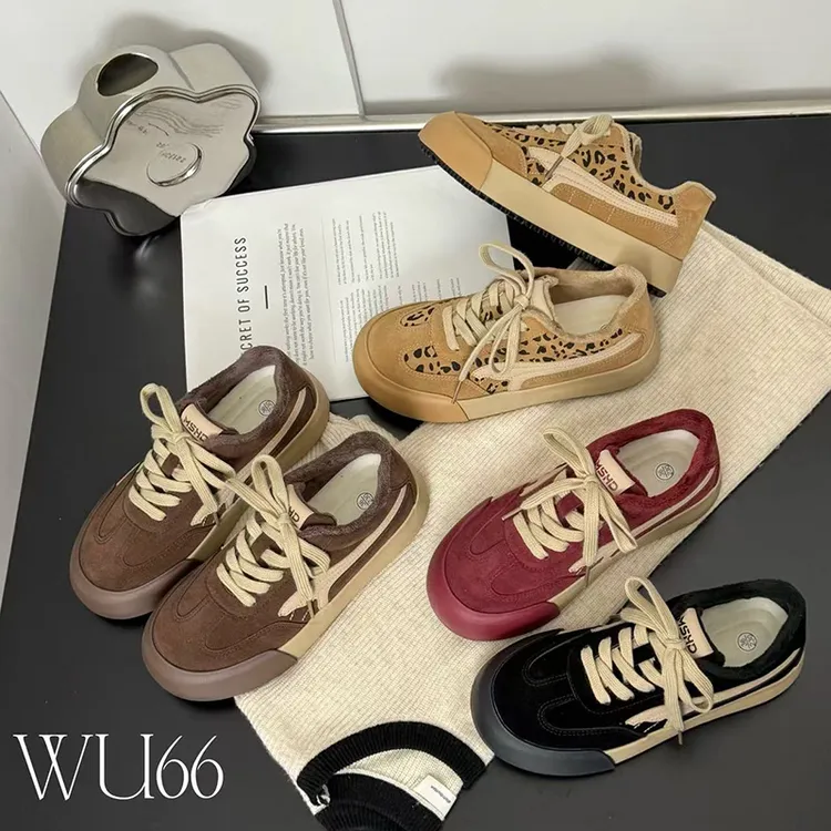 加绒保暖休闲鞋女鞋百搭新款2025爆款徳训鞋厚底板鞋运动鞋子女