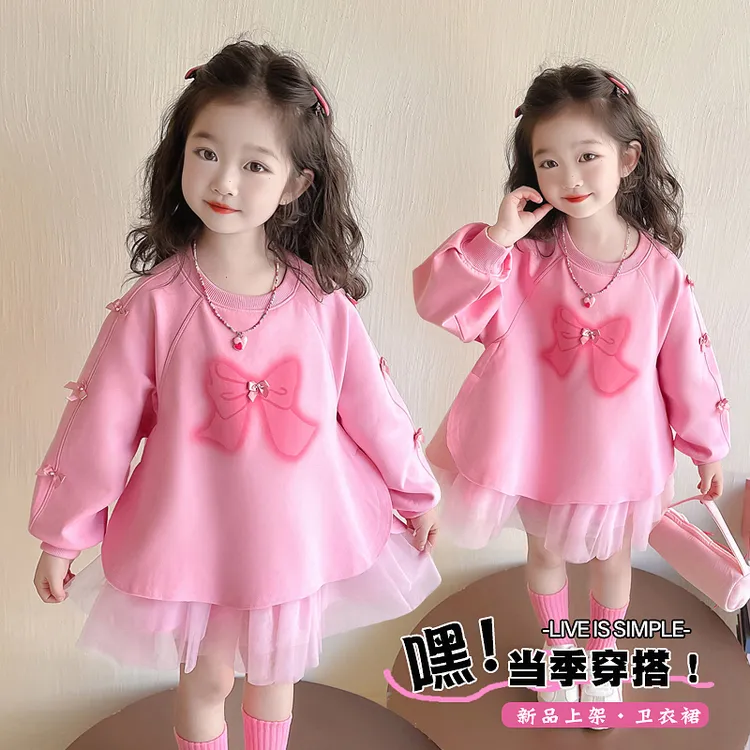 女童连衣裙2025春装3-6岁宝宝小女孩洋气生日裙子小孩儿童公主裙