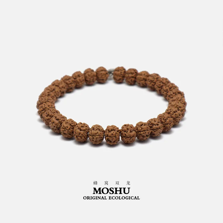 【老高专属】墨树MOSHU【福利款】原生态蜂窝双龙小金刚菩提手串