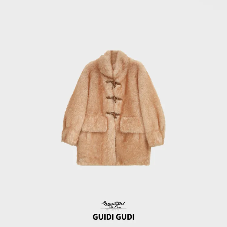 GUIDI GUDI【光照大地】时尚怀旧韵味复古风格外套/黄加蓝