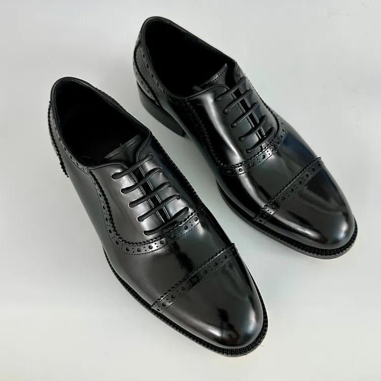工厂直销琴底真皮透气男鞋雕花三接头婚鞋黑色时尚英伦风商务休闲