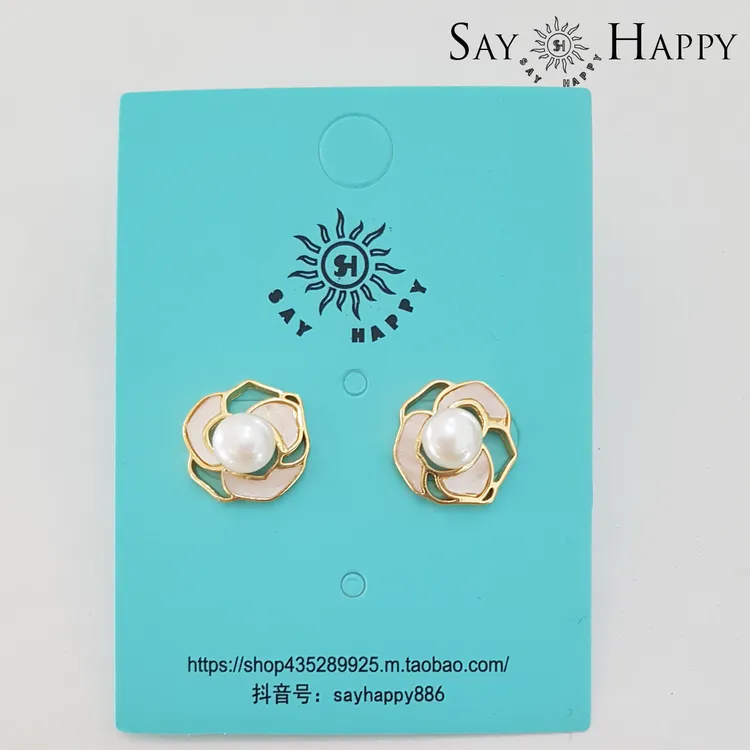 铜合金仿珍珠耳饰 小巧耳钉