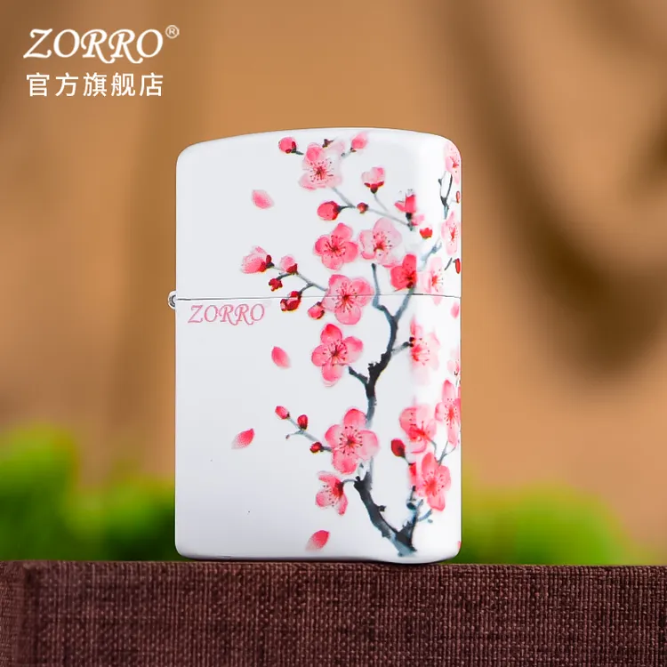 ZORRO佐罗十里桃花煤油打火机个性创意七夕礼物送男友情人节礼物
